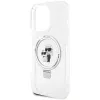 Karl Lagerfeld Ring Stand Karl & Choupette Hard Case Back Cover Hülle mit MagSafe für Apple iPhone 15 Pro Max - Weiß 6
