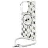 Karl Lagerfeld IML Crossbody Monogram Karl & Choupette Head Back Cover Hülle mit MagSafe für Apple iPhone 16 Pro Max - Transparent 5