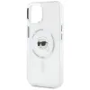 Karl Lagerfeld IML Metal Karl Head Back Cover Hülle mit MagSafe für Apple iPhone 15 - Weiß 6