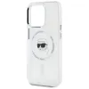 Karl Lagerfeld IML Metal Karl Head Back Cover Hülle mit MagSafe für Apple iPhone 15 Pro - Weiß 6