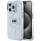 Karl Lagerfeld IML Metal Karl Head Back Cover Hülle mit MagSafe für Apple iPhone 15 Pro Max - Weiß