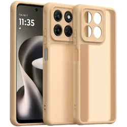 Phonesta AirFrost Back Cover Hülle für Motorola Moto G47/G37/G37 Power - Sandsteinbeige matt