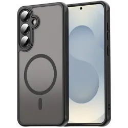 Phonesta AirFrost Back Cover Hülle mit MagSafe für Samsung Galaxy S25 Plus/S24 Plus - Mattschwarz