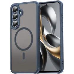 Phonesta AirFrost Back Cover Hülle mit MagSafe für Samsung Galaxy S25 FE - Matt Blau