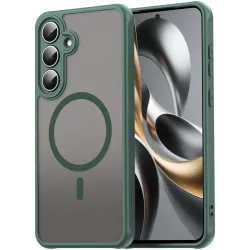 Phonesta AirFrost Back Cover Hülle mit MagSafe für Samsung Galaxy S25 FE - Matt Grün