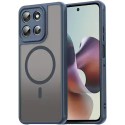 Phonesta AirFrost Back Cover Hülle mit MagSafe für Motorola Moto G56 - Matt Blau