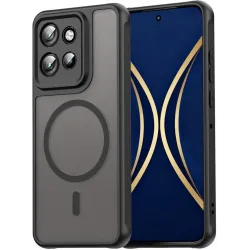 Phonesta AirFrost Back Cover Hülle mit MagSafe für Motorola Edge 60 Neo/Edge 50 Neo / ThinkPhone 25 - Mattschwarz