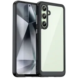 Phonesta Acrylic Hybrid Back Cover Hülle für Samsung Galaxy S24 FE - Schwarz