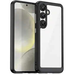 Phonesta Acrylic Hybrid Back Cover Hülle für Samsung Galaxy S25/S24 - Schwarz