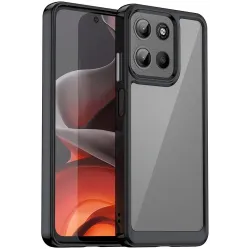 Phonesta Acrylic Hybrid Back Cover Hülle für Motorola Moto G17/G17 Power/G15/G15 Power - Schwarz