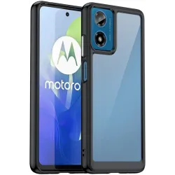 Phonesta Acrylic Hybrid Back Cover Hülle für Motorola Moto G04 / G04s / G24 / G24 Power / E14 - Schwarz