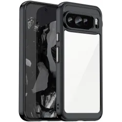 Phonesta Acrylic Hybrid Back Cover Hülle für Google Pixel 9 Pro XL - Schwarz
