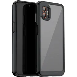 Phonesta Acrylic Hybrid Back Cover Hülle für Samsung Galaxy Xcover 7 Pro - Schwarz