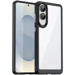 Phonesta Acrylic Hybrid Back Cover Hülle für Samsung Galaxy S25 Edge - Schwarz