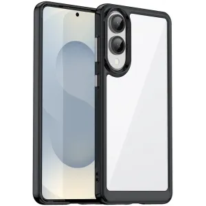 Phonesta Acrylic Hybrid Back Cover Hülle für Samsung Galaxy S25 Edge - Schwarz