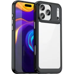 Phonesta Acrylic Hybrid Back Cover Hülle für Apple iPhone 17 Pro Max - Schwarz