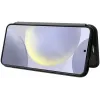 Phonesta Carbon Fiber Skin Book Wallet Klapphülle für Samsung Galaxy S25 - Schwarz 3