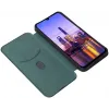 Phonesta Carbon Fiber Skin Book Wallet Klapphülle für Samsung Galaxy A16 - Dunkelgrün 2