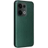 Phonesta Carbon Fiber Skin Book Wallet Klapphülle für Oppo Reno13 - Dunkelgrün 9