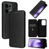 Phonesta Carbon Fiber Skin Book Wallet Klapphülle für Oppo Reno13 - Schwarz 7