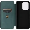 Phonesta Carbon Fiber Skin Book Wallet Klapphülle für Oppo Reno13 F 4G/5G / Reno13 FS 5G - Dunkelgrün 4