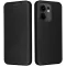 Phonesta Carbon Fiber Skin Book Wallet Klapphülle für Oppo Reno13 F 4G/5G / Reno13 FS 5G - Schwarz