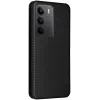 Phonesta Carbon Fiber Skin Book Wallet Klapphülle für Realme 14x / C75 - Schwarz 9