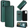 Phonesta Carbon Fiber Skin Book Wallet Klapphülle für Motorola Moto G05 / Moto E15 - Dunkelgrün 7