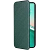 Phonesta Carbon Fiber Skin Book Wallet Klapphülle für Asus Zenfone 12 Ultra - Dunkelgrün 1