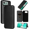 Phonesta Carbon Fiber Skin Book Wallet Klapphülle für Asus Zenfone 12 Ultra - Schwarz 0