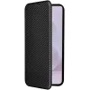 Phonesta Carbon Fiber Skin Book Wallet Klapphülle für Samsung Galaxy S25 Edge - Schwarz 2