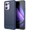 Phonesta Carbon Silikon Back Cover Hülle für Oppo Reno13 F 4G/5G / Reno13 FS 5G - Blau