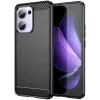 Phonesta Carbon Silikon Back Cover Hülle für Oppo Reno13 F 4G/5G / Reno13 FS 5G - Schwarz