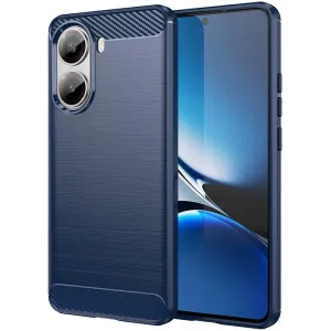 Phonesta Carbon Silikon Back Cover Hülle für Xiaomi Poco X7 Pro - Blau