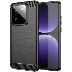 Phonesta Carbon Silikon Back Cover Hülle für Realme GT 7 Pro - Schwarz