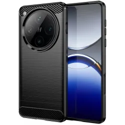 Phonesta Carbon Silikon Back Cover Hülle für Oppo Find X8 Pro - Schwarz