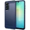 Phonesta Carbon Silikon Back Cover Hülle für Samsung Galaxy A26 - Blau