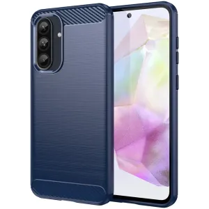 Phonesta Carbon Silikon Back Cover Hülle für Samsung Galaxy A36/A56 - Blau