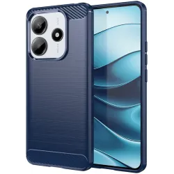 Phonesta Carbon Silikon Back Cover Hülle für Xiaomi Redmi Note 14 5G - Blau