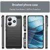 Phonesta Carbon Silikon Back Cover Hülle für Xiaomi Redmi Note 14 5G - Schwarz 3