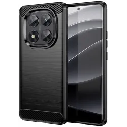 Phonesta Carbon Silikon Back Cover Hülle für Xiaomi Redmi Note 14 Pro 5G / Xiaomi Poco X7 - Schwarz