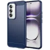 Phonesta Carbon Silikon Back Cover Hülle für Oppo Reno12 Pro - Blau