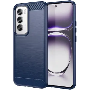 Phonesta Carbon Silikon Back Cover Hülle für Oppo Reno12 Pro - Blau