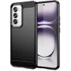 Phonesta Carbon Silikon Back Cover Hülle für Oppo Reno12 Pro - Schwarz