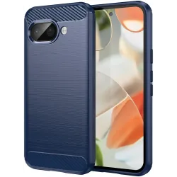 Phonesta Carbon Silikon Back Cover Hülle für Google Pixel 9a - Blau
