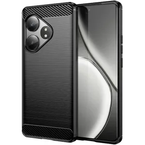 Phonesta Carbon Silikon Back Cover Hülle für Realme GT 6 - Schwarz