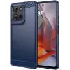Phonesta Carbon Silikon Back Cover Hülle für Motorola Moto G75 - Blau 0