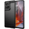 Phonesta Carbon Silikon Back Cover Hülle für Motorola Moto G75 - Schwarz 0