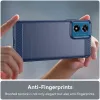 Phonesta Carbon Silikon Back Cover Hülle für Motorola Moto G04 / G04s / G24 / G24 Power / E14 - Blau 4