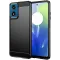 Phonesta Carbon Silikon Back Cover Hülle für Motorola Moto G04 / G04s / G24 / G24 Power / E14 - Schwarz